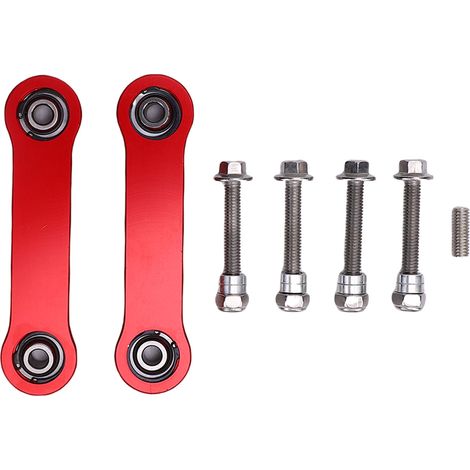 Luocute Motorrad-Stabilisator-Koppelstangen, Billet-Aluminium-Stabilisator-Koppelstangen vorne mit Heim-Gelenk für Ryker 600 900 Rally Sport (Rot). (1/5)