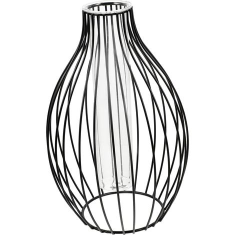 Vase Fer Et Verre Décoratif Terrarium pour Plantes Ornement Hydroponique pour Maison Décoration De Bureau (1/5)