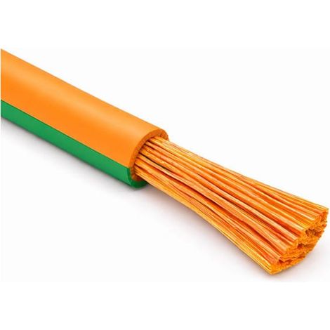 Cavo Filo Unipolare H05V-K sez. 0,75 mmq Arancio/Verde