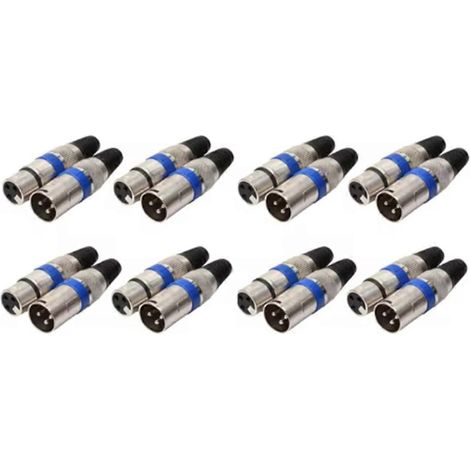paires de connecteurs XLR 3 broches pour microphone audio MIC XLR mâle-- (1/5)