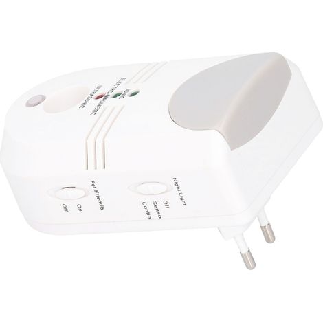 Détecteur ultrasonique 5-en-1 contre les rongeurs, répulsif ultrasonique anti-moustiques, purificateur d’air à ions négatifs et répulsif contre les insectes (norme européenne, 220–240 V)