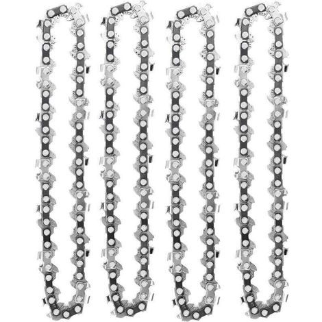 4 Pièces Chaîne de Tronçonneuse 4 Pouces 1/4″ pour Mini Tronçonneuses Électriques Sans Fil – 28 Maillons – 10 cm