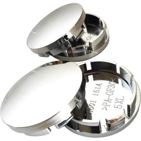 Set mit 4 universellen 56-mm-Radnabenkappen aus ABS-Kunststoff für Fahrzeugreifen – Farbe: Silber