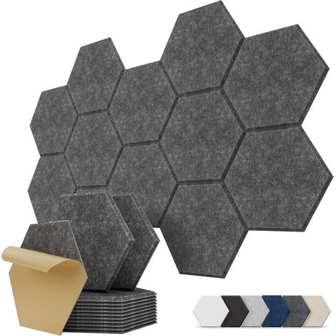 Panneaux Acoustiques Hexagone Dalle Murale Autocollante (1/5)