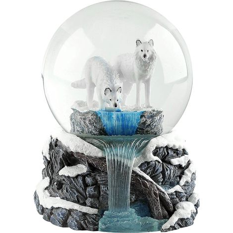 Boule à Neige en résine et Verre, Blanc, 14,5 cm, Taille Unique (1/5)