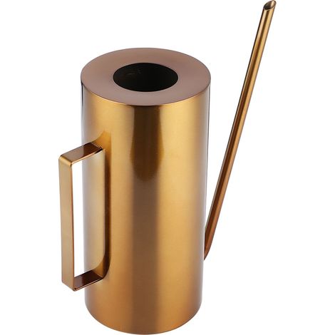 Gartengießkanne aus Edelstahl mit langem Ausguss, 1,5 l, Goldfarben (1/5)