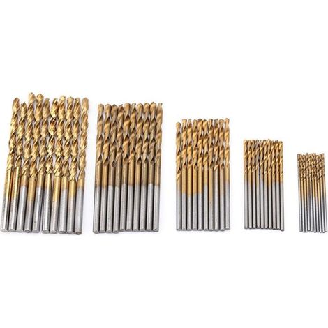 Juego de 50 brocas espirales mini HSS - Brocas de precisión para metal, madera y plástico (1/5)