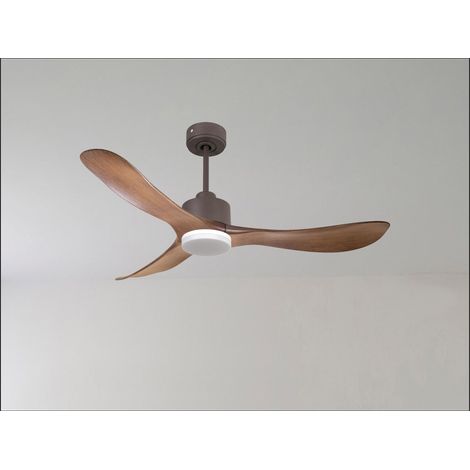Ouray de Klassfan - Ventilateur de plafond et destratificateur moteur DC Laiton pales bois sombre 10 à 20 m² OurayDC5P7Dw106 (1/5)