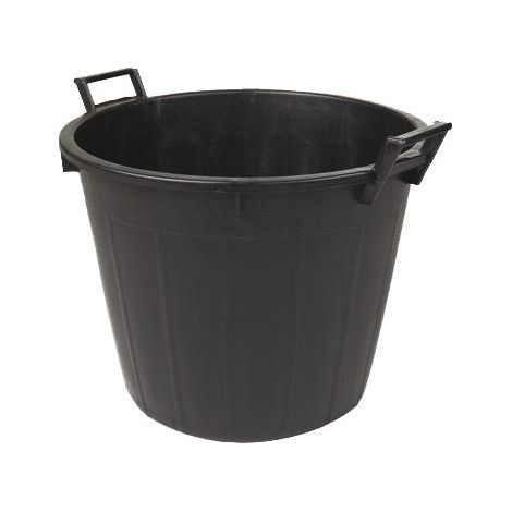 Mastello Agricolo 2 Manici Lt. 32 - 44 Cm. In Polipropilene Nero. (1/10)