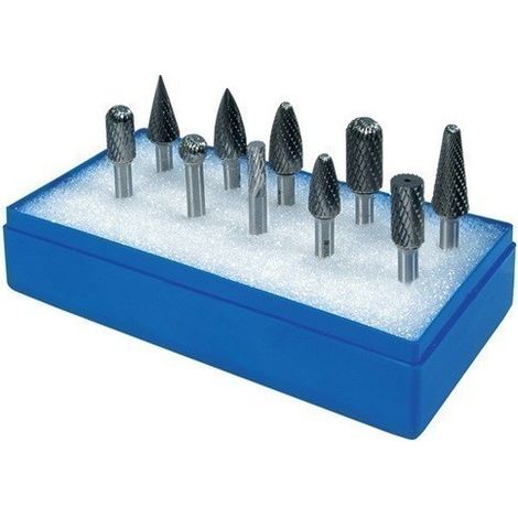 Juego De Fresas Rotativas Diam. Vastago 6 Mm 10 Uds. Metal D