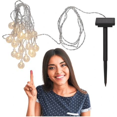 Ghirlanda luminosa solare da esterno IP44 a LED, 475 cm, con sensore crepuscolare (1/5)