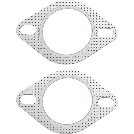 Satz mit 2 Autoauspuffdichtungen, Auspuffflanschdichtung, Auspuffrohrflanschdichtung, Auspuffkrümmerflanschdichtung (2 Zoll Innendurchmesser, 51-53 mm/90 mm)