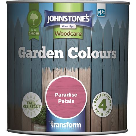 Johnstones Woodcare Garden Colours Paint - 1L - Paradise Petals