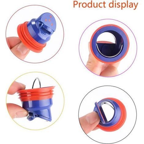2 pièces Noyau pour siphon de sol, Silicone, Mécanisme magnétique, Anti-odeur, Pour douche et salle de bain (1/5)
