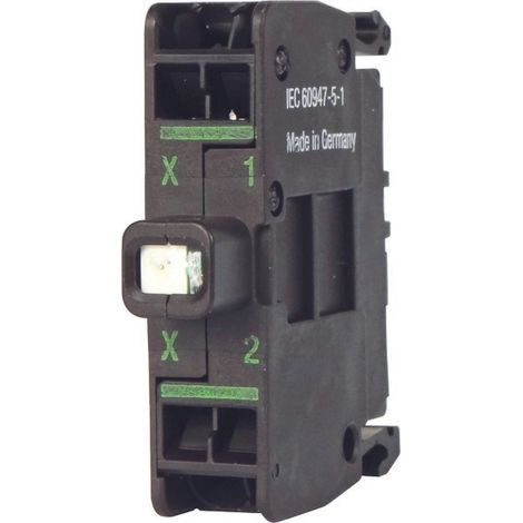 Diodo LED verde M22-CLEDC-G montado en la parte inferior