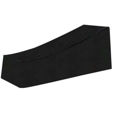 Garden Lounge Chair Cover, Waterproof, Windproof, Durable 210D Oxford Fabric Protective Cover for Sun Lounger, Deck Chair (210x75x40/80cm) - Black