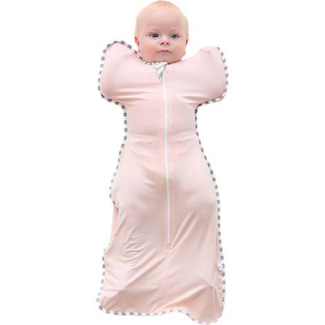 1 gigoteuse d'emmaillotage pour bébé, en fibre de bambou, rose, tailles S/M/L, conception ergonomique pour le développement des hanches (1/5)