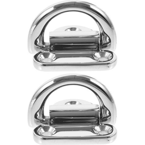 Set aus 2 x 6 mm 316 Edelstahlringen, Zurrhaken für Anhänger und Boote, robustes Zubehör für Zurrgurte und Oberflächenbefestigung, für Freizeitboote (1/4)