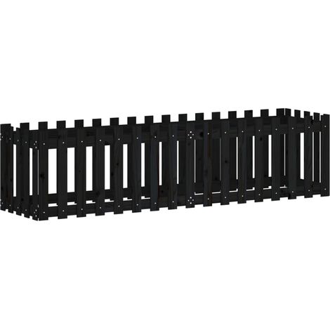 Maison Exclusive - Hochbeet Latten-Design Schwarz 200x50x50 cm Ma