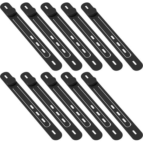 Elastic silicone cable ties with buckle design, reusable ties