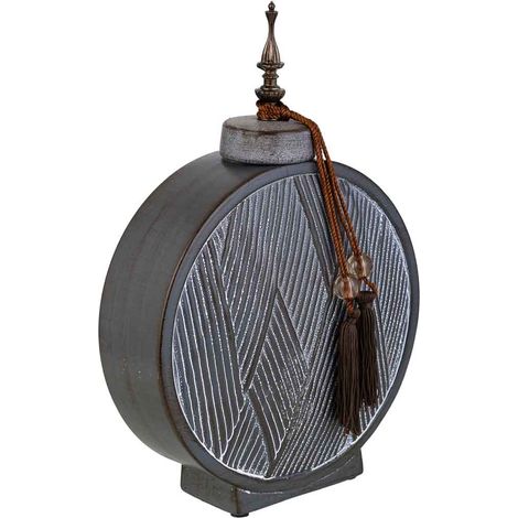 Jarrón de cerámica  marrón, 25x9x36h cm (1/5)