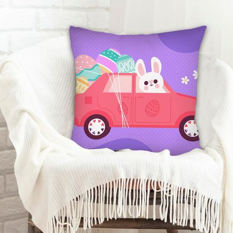 Housse de coussin rustique pour décoration de Pâques pour la maison et la chambre (1/5)