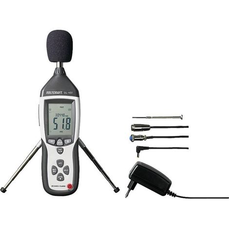 VOLTCRAFT Fonometro SL-451 30 - 130 dB 31.5 Hz - 8 kHz USB (1/2)