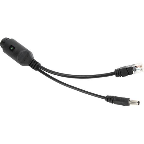 Adaptateur secteur PoE étanche 24 V pour caméra IP, injecteur/répartiteur de câble, noir (1/5)