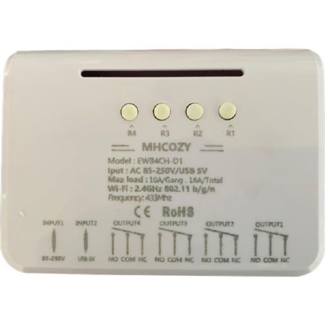 Module de commutateur de relais WiFi, module de commutateur de minuterie à verrouillage automatique/momentané, foyer de porte de garage à commande vocale (WIFI RF 5V/AC 85-250V) (1/5)