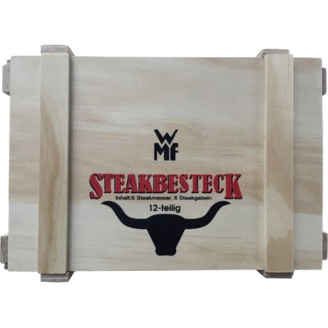 WMF Steakbesteck Set in Holzkassette 12tlg. 12.8023.9990