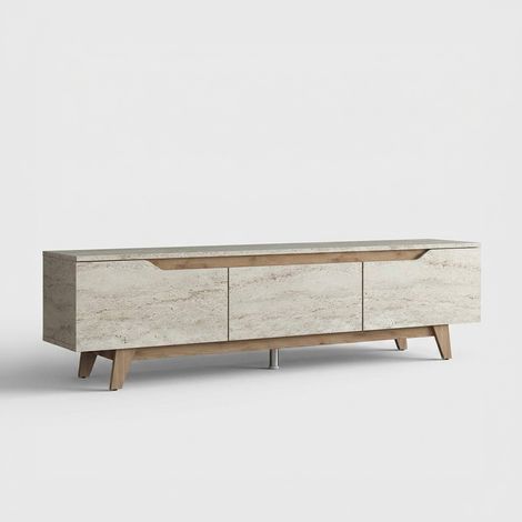 Meuble TV 180 cm avec portes abattantes Klystrium (1/4)