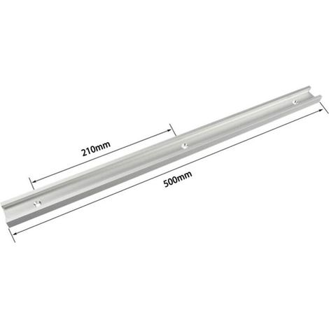500mm T-Slot T-Track Mitre Chenille Fixation Fente Droite Bord Guide Outil De Serrage Alliage D'aluminium Aluminium T-Slot Piste De Verrouillage Jauge Lourd Pour Scie à Table À Bâton (1/4)