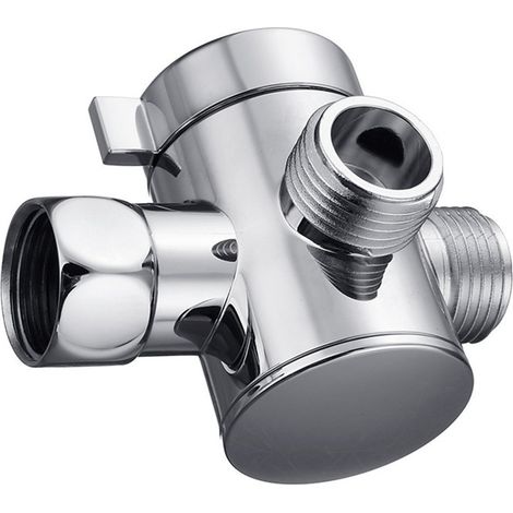 Support de vanne inverseuse de douche à 3 voies G1/2, bras de douche à main, séparateur, chrome poli, pièce de rechange pour système de douche de salle de bain (1/2)