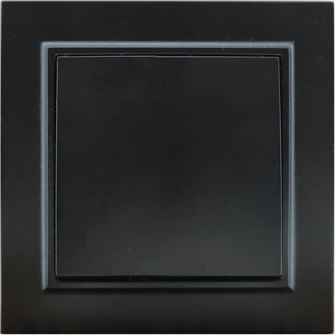 IluminaShop - Interruptor Empotrable Simple Negro Marco Incluido IP20 Serie wLine