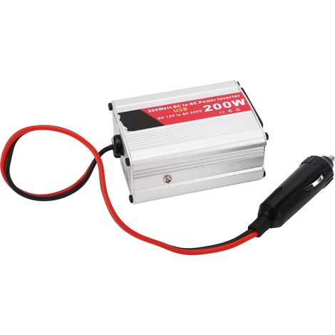 Kfz-Wechselrichter 200W DC12V auf AC220V mit 2 USB-Anschlüssen, 1 Steckdose und Schnellladefunktion (1/5)