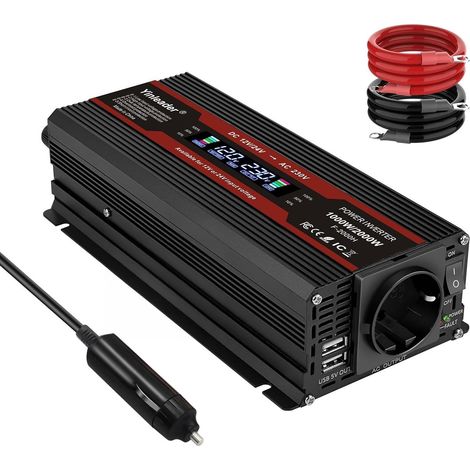 Convertisseur 12V/24V vers 230V 1000W, Onduleur Auto-Détection (1/5)