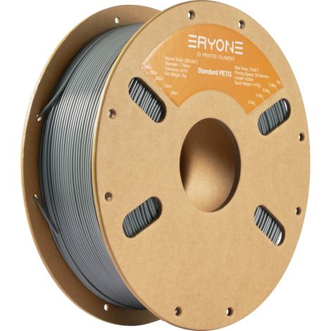 3D-Druckfilament, biologisch abbaubares PETG, Durchmesser 1,75 mm, PETG Grau (1/2)