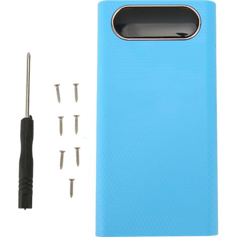6x boîtier batterie 21700, coffret power bank DIY 21700 avec écran LCD pour téléphone bleu (1/5)
