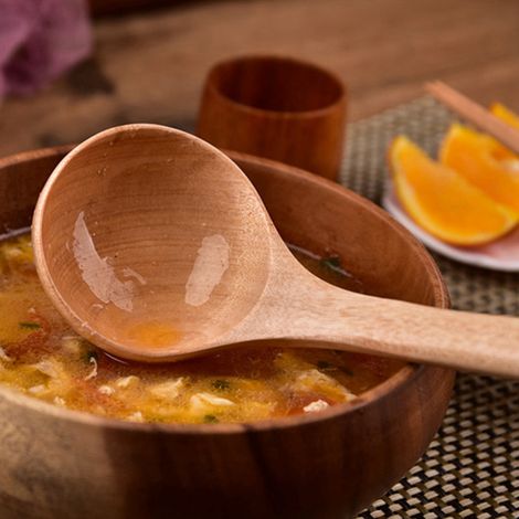 Großer, langstieliger Suppenlöffel mit Haken, Öllöffel für Brei und warme Gerichte (1/5)
