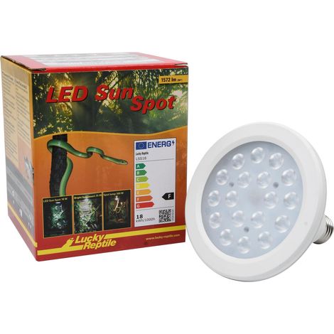 LED Sun Spot 18 Watt - Lampe LED pour Douille E27 - Lampe pour Terrarium avec Une Puissance Lumineuse impressionnante - Lampe pour Terrarium - Eclairage du Terrarium 1 pc (1/5)