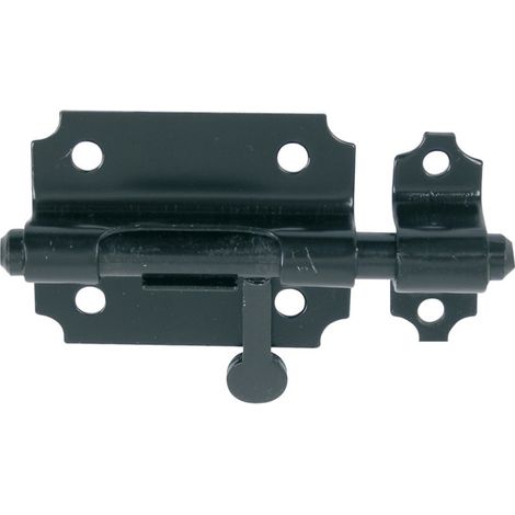 Verrou de box bouton poire diamètre 14mm zingué noir JARDINIER MASSARD 9521153