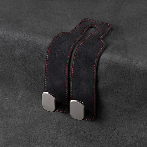 Set mit 2 Auto-Kopfstützenhaken, Universal-Autositzhaken, Kopfstützenhaken für die Rücksitzlehne, Auto-Innenausstattung, Aufhänger (schwarz) (1/5)