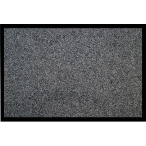 idmat Tapis d'entrée moderne gris foncé 40 x 60 cm