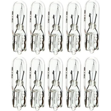 10 Ampoules T5 - 12V 1.2W W2x4.6d - Wedge Base - clignotant et tableau de bord (1/5)
