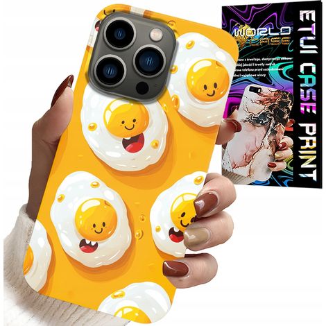 Funda para iPhone 15 PRO - Funda con dulces huevos sonrientes + lámina (1/5)