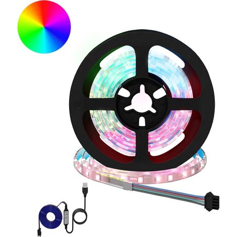 LED Streifen 2 pcs Schwarz und Transparent 1000 mm