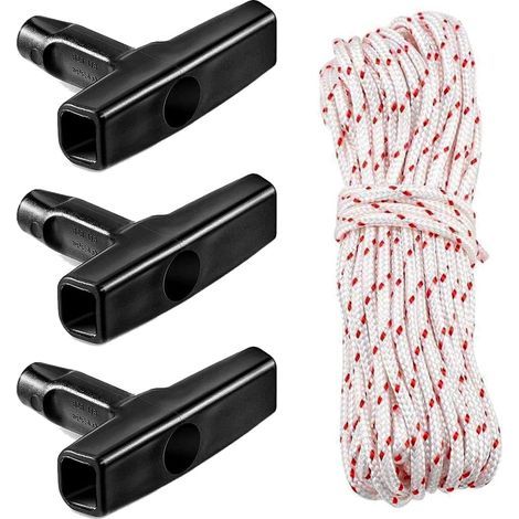Corde de démarrage, 10 m, 3,0 mm, avec 3 poignées de démarrage, pour tondeuse, tronçonneuse, coupe-bordure, coupe-bordure, pièces de moteur (1/4)
