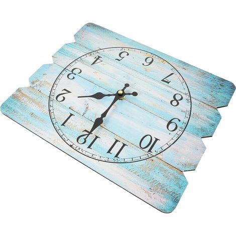 Horloge Murale Silencieuse et Facile à Lire Grands Chiffres Arabes Décorative Nordique en Bois Cuisine ou Salle de Classe (1/5)