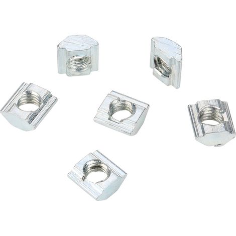 50 Stück Gleit-T-Nutmuttern aus Kohlenstoffstahl für Aluminiumprofile der Serie 20, M6105 (1/5)