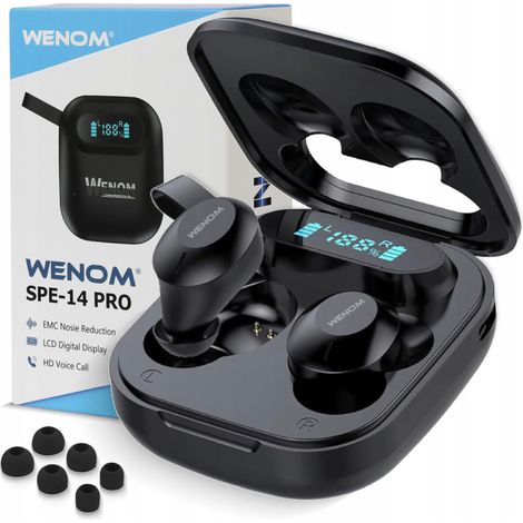 Cuffie wireless Wenom SPE-14 PRO BT 5.3 con power bank, compatibili con iOS e Android, tecnologia HiFi. (1/5)